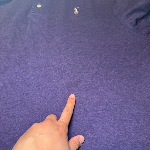 Polo Ralph Lauren Men's XL Classic Fit Purple Heather Short Sleeve Polo Shirt - Picture 8 of 8